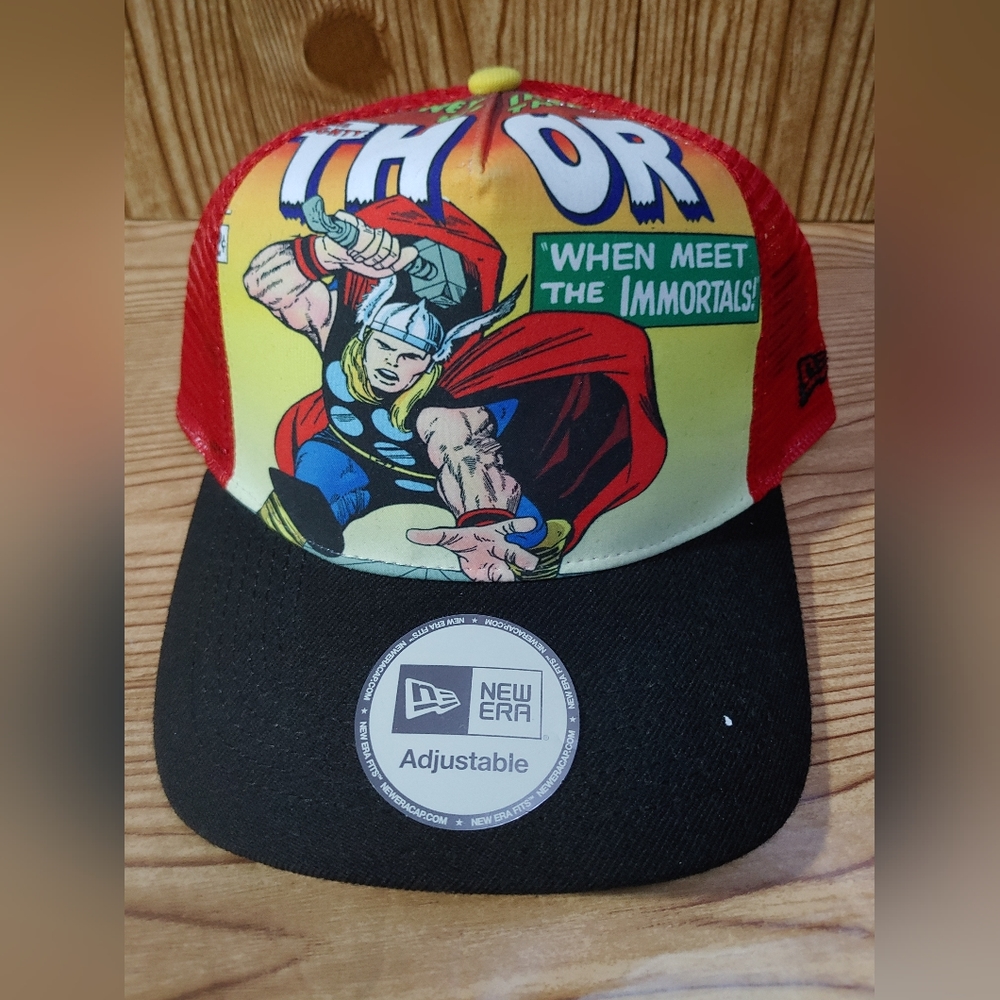 Thor New Era Marvel adjustable mesh back Snapback hat OSFM (NEW)